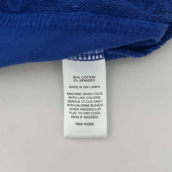 Y2K Vtg Express sexy stretch Cami tank top lace trim Blue Sz Small Dainty fairy - Picture 7 of 10